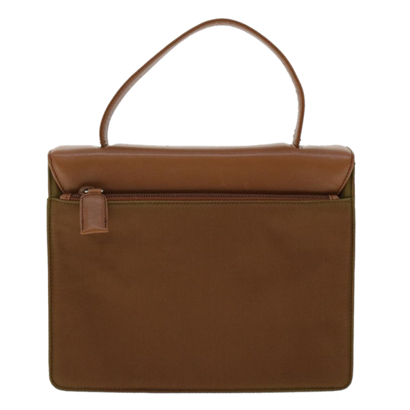 PRADA Hand Bag Nylon Leather Brown Auth cl658 - Picture 2 of 16